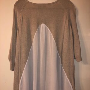 Sweater with a flow back